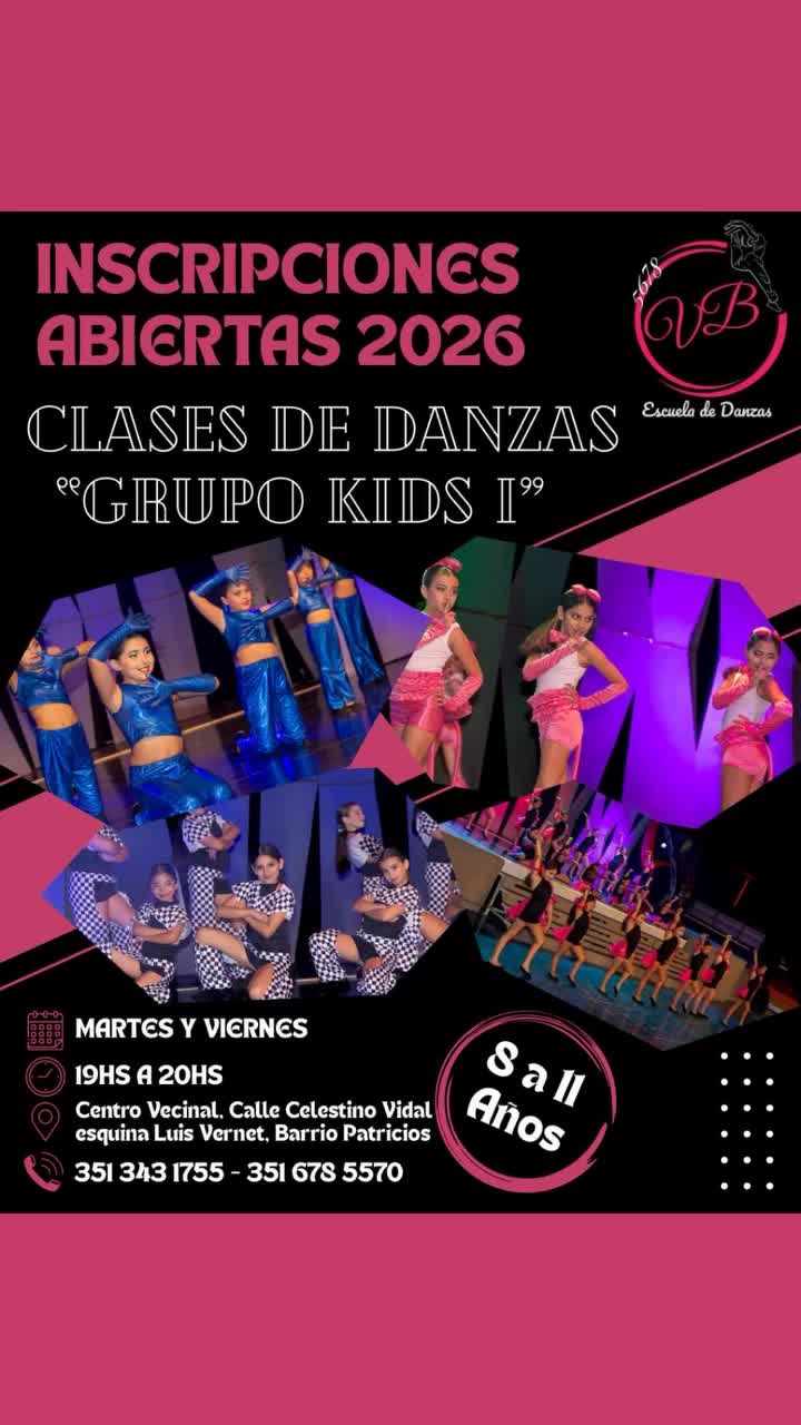 Flyer del Taller de ritmos, difundido como Danza Kids