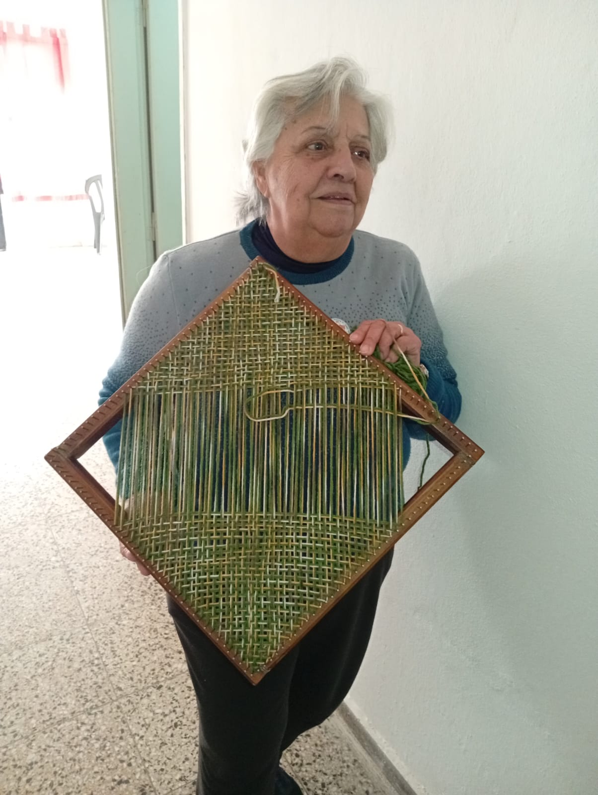 Trabajo artesanal en telar realizado en el Taller de Tejido